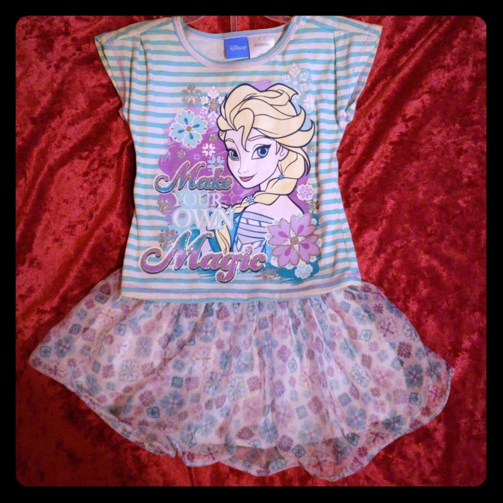 DISNEY FROZEN Elsa shirt and squart outfit
